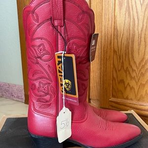 Brand-new Red (with tag) unworn Ariat boots.
